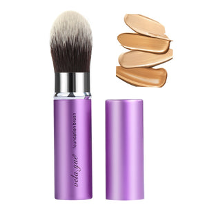vela.yue Retractable Kabuki Brush Tapered Face Pointed Foundation Base Primer Cream Makeup Brushes Precision Travel Beauty Tool